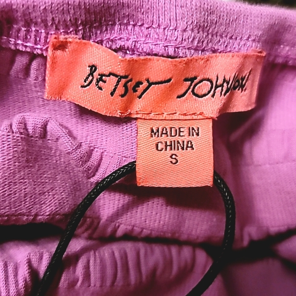 New! BETSEY JOHNSON Radiant Orchid Knit Poplin Sleeve Dress. Small - Picture 16 of 17
